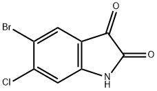 5-Bromo-6-chloro-1H-indole-2,3-dione Struktur