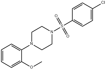 1-((4-Chlorophenyl)sulfonyl)-4-(2-Methoxyphenyl)piperazine Struktur