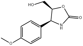 2-OXAZOLIDINONE, 5-(HYDROXYMETHYL)-4-(4-METHOXYPHENYL)-, (4S,5S)- Struktur