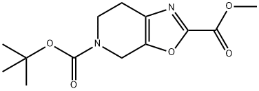 5-tert-butyl 2-methyl 6,7-dihydrooxazolo[5,4-c]pyridine-2,5(4H)-dicarboxylate Struktur