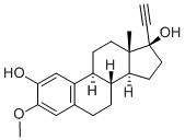 (8S,9S,13S,14S)-17-ethynyl-3-methoxy-13-methyl-7,8,9,11,12,14,15,16-octahydro-6H-cyclopenta[a]phenanthrene-2,17-diol Struktur