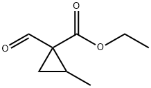 Cyclopropanecarboxylic acid, 1-formyl-2-methyl-, ethyl ester (9CI) Struktur