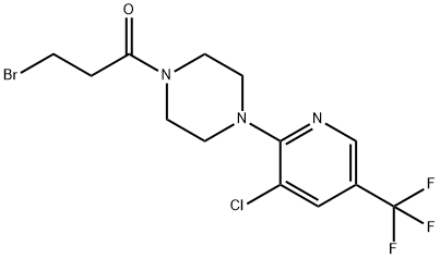 3-BROMO-1-(4-[3-CHLORO-5-(TRIFLUOROMETHYL)PYRIDIN-2-YL]PIPERAZINO)PROPAN-1-ONE Struktur