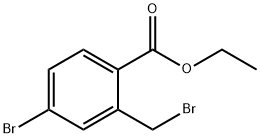 Benzoic acid, 4-broMo-2-(broMoMethyl)-, ethyl ester Struktur