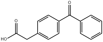 (4-Benzoylphenyl)acetic acid Struktur