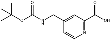 4-(boc-aminomethyl)pyridine-2-carboxylic acid Struktur