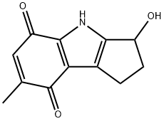 Cyclopent[b]indole-5,8-dione, 1,2,3,4-tetrahydro-3-hydroxy-7-methyl- (9CI) Struktur