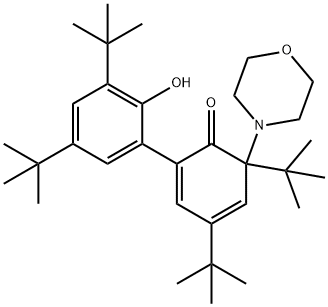 4,6-Di-tert-butyl-2-(3,5-di-tert-butyl-2-hydroxyphenyl)-6-morpholino-2,4-cyclohexadien-1-one Struktur