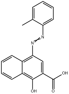 1-Hydroxy-4-(2-methylphenylazo)-2-naphthoic acid Struktur