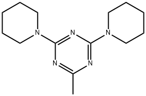 2-Methyl-4,6-dipiperidino-1,3,5-triazine Struktur