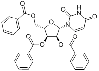 1-(2'', 3'', 5''-TRI-O-BENZOYL-β-L-RIBOFURANOSYL)URACIL Struktur