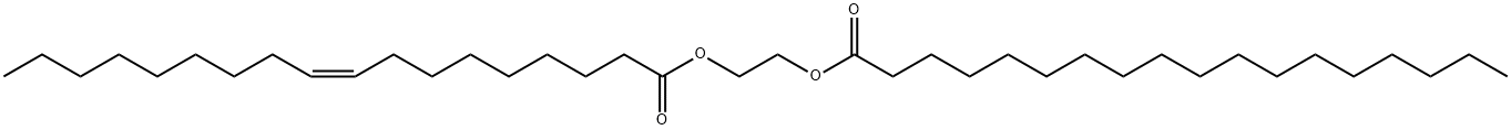 (Z)-9-Octadecenoic acid 2-(1-oxooctadecyl)oxyethyl ester Struktur