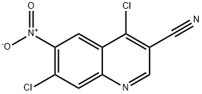 3-Quinolinecarbonitrile, 4,7-dichloro-6-nitro- Struktur