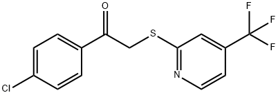 ETHANONE, 1-(4-CHLOROPHENYL)-2-[[4-(TRIFLUOROMETHYL)-2-PYRIDINYL]THIO]- Struktur