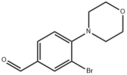 3-BROMO-4-(N-MORPHOLINO)BENZALDEHYDE Struktur