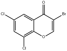 3-BROMO-6,8-DICHLORO-4H-CHROMEN-4-ONE Struktur