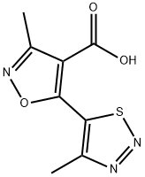 3-METHYL-5-(4-METHYL-1,2,3-THIADIAZOL-5-YL)ISOXAZOLE-4-CARBOXYLIC ACID Struktur