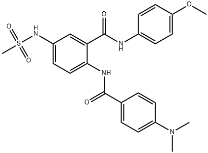 BenzaMide, 2-[[4-(diMethylaMino)benzoyl]aMino]-N-(4-Methoxyphenyl)-5-[(Methylsulfonyl)aMino]- Struktur