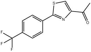 1-[2-[4-(TRIFLUOROMETHYL)PHENYL]-1,3-THIAZOL-4-YL]ETHAN-1-ONE Struktur