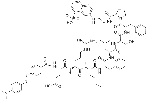 DABCYL-GLU-ARG-NLE-PHE-LEU-SER-PHE-PRO-EDANS Struktur