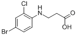 B-ALANINE, N-(4-BROMO-2-CHLOROPHENYL)- Struktur