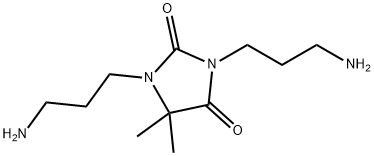 1,3-bis(3-aminopropyl)-5,5-dimethylimidazolidine-2,4-dione Struktur