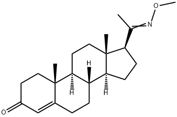 progesterone-20-(O-methyloxime) Struktur