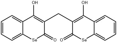 3,3'-Methylenebis(4-hydroxy-2H-1-benzoselenin-2-one) Struktur