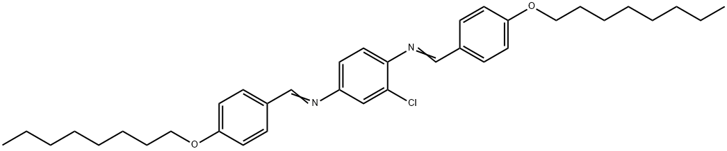 BIS(P-OCTYLOXYBENZYLIDENE) 2-CHLORO-1,4-PHENYLENEDIAMINE Struktur