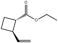 Cyclobutanecarboxylic acid, 2-ethenyl-, ethyl ester, (1S,2R)- (9CI) Struktur