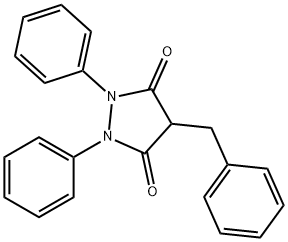 4-Benzyl-1,2-diphenylpyrazolidine-3,5-dione Struktur