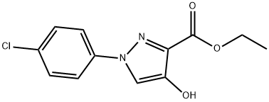 ETHYL 1-(4-CHLOROPHENYL)-4-HYDROXY-1H-PYRAZOLE-3-CARBOXYLATE Struktur