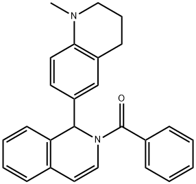 6-(2-BENZOYL-1,2-DIHYDRO-1-ISOQUINOLINYL)-1-METHYL-1,2,3,4-TETRAHYDROQUINOLINE Struktur