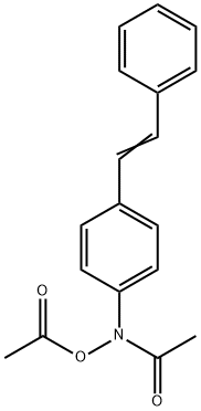 N,O-Diacetyl-N-(p-styrylphenyl)hydroxylamine Struktur