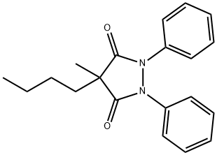 4-Butyl-4-methyl-1,2-diphenyl-3,5-pyrazolidinedione Struktur