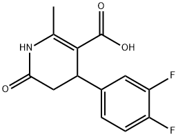 4-(3,4-Difluorophenyl)-1,4,5,6-tetrahydro-2-methyl-6-oxo-3-pyridinecarboxylic ac Struktur