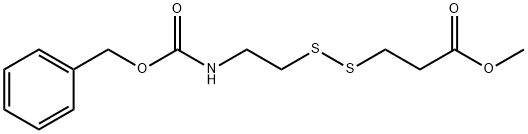 N-[2-[(2-Methoxycarbonylethyl)dithio]ethyl]carbamic acid benzyl ester Struktur