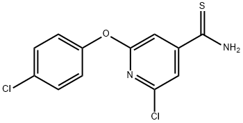 2-CHLORO-6-(4-CHLOROPHENOXY)PYRIDINE-4-CARBOTHIOAMIDE Struktur