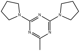 2-Methyl-4,6-di(1-pyrrolidinyl)-1,3,5-triazine Struktur