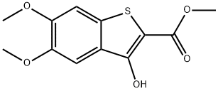 methyl 3-hydroxy-5,6-dimethoxybenzo[b]thiophene-3-carboxylate  Struktur