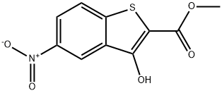 methyl 3-hydroxy-5-nitrobenzo[b]thiophene-3-carboxylate  Struktur