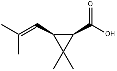 (1R-cis)-2,2-dimethyl-3-(2-methylprop-1-enyl)cyclopropanecarboxylic acid Struktur