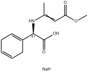 (R)-α-[(3-メトキシ-1-メチル-3-オキソ-1-プロペニル)アミノ]-1,4-シクロヘキサジエン-1-酢酸ナトリウム