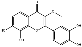 3',4',7,8-Tetrahydroxy-3-methoxyflavone Struktur