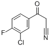 3-CHLORO-4-FLUOROBENZOYLACETONITRILE Struktur