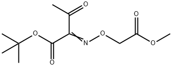 2-[(2-Methoxy-2-oxoethoxy)imino]-3-oxobutanoic acid 1,1-dimethylethyl ester Struktur