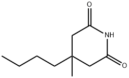 3-methyl-3-n-butylglutarimide Struktur