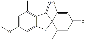 2'-Hydroxy-6-methoxy-4,6'-dimethylspiro[benzofuran-2(3H),1'-[2,5]cyclohexadiene]-3,4'-dione Struktur