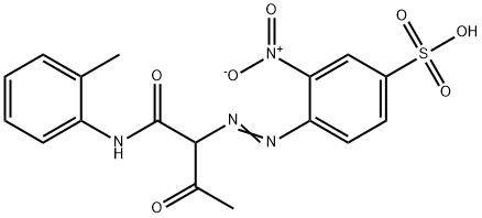 4-[1-[N-(o-Tolyl)carbamoyl]-2-oxopropylazo]-3-nitrobenzenesulfonic acid Struktur