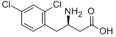 BENZENEBUTANOIC ACID, BETA-AMINO-2,4-DICHLORO-, (BETAR)- Struktur